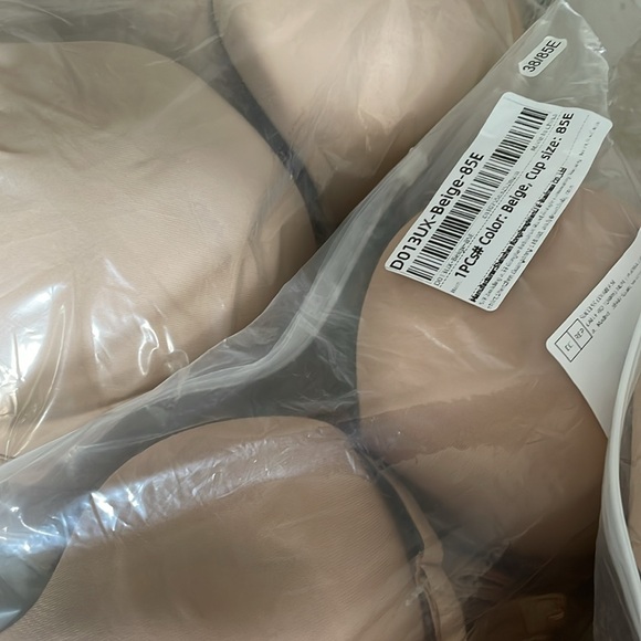 NWT B-D backless deep plunge multiway BEIGE padded 1/4 cup flexi push up bra - Picture 13 of 13